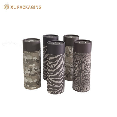 Custom 1.5mm Cardboard Kraft Paper Tube Box with 120gsm White Kraft Paper and 4C Animal Pattern Printing