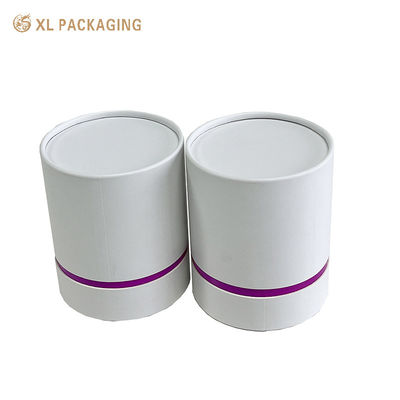 Wholesale 3-Piece Roll Rim Round Paper Cylinder Box with Full Embossed Matte Finish and 1.5mm Rigid Paperboard