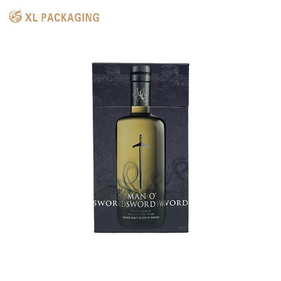 OEM Luxury Triangular Rigid Cardboard Wine Bottle Gift Box With Cardboard Insert Tray