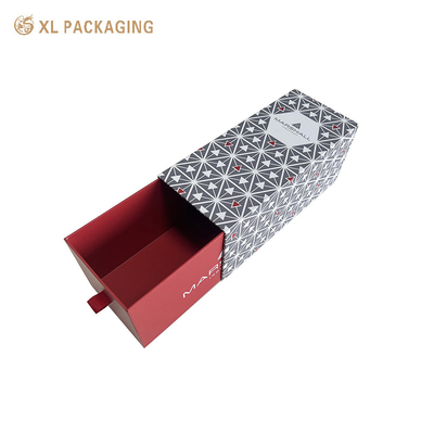 Luxury Customized Hard Rigid Paper Wine Packaging Box Cardboard Drawer Box With Gold Foil Stamping Magnetic Closure & Velvet Lining - Premium Gift Box For Red/White Wine Sets