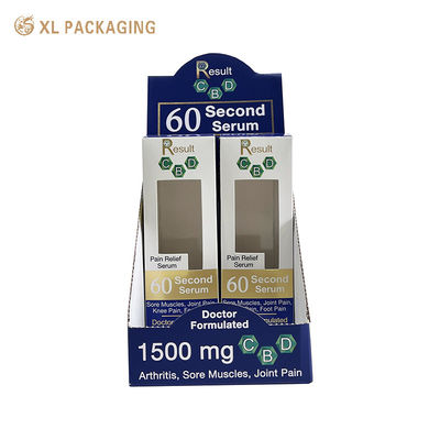 Custom Logo Printed Corrugated PDQ Display Box for Skincare Supermarket Retail Shelves