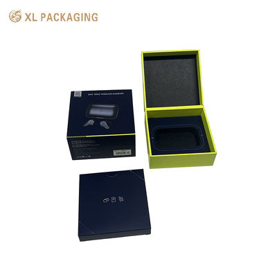 Rigid Paper Sleeve Box with Magnetic Closure & Foam Insert for Wireless Earbuds Tech Gifts