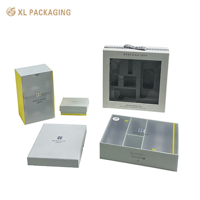 Custom Cosmetic Boxes Inner Material Blister Tray Cosmetic SkinCare Top And Bottom Packing Clear PVC Window