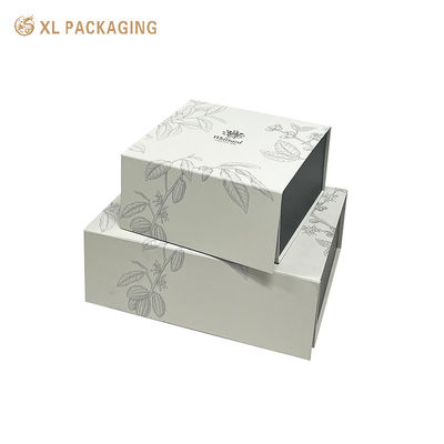 Luxury Collapsible Tea Gift Box with Silver Foil Logo Flat-Pack Foldable Packaging Box for Tea Bags, Tea Tins & Coffee Sachets