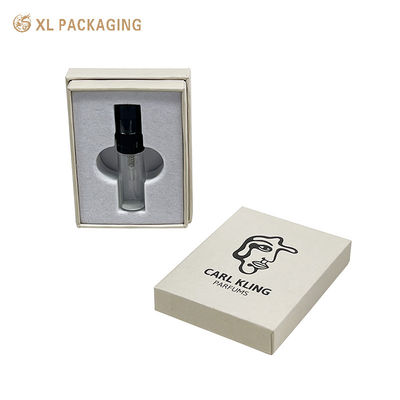 Custom 3-Piece Rigid Perfume Sample Box with Embossed Logo and Velvet-Lined EVA Insert