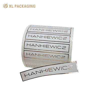 Embossed textured paper stickers rectangular custom labels for business packaging
