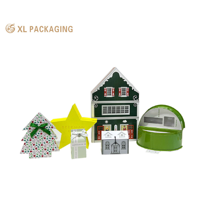 XL Packaging Custom Packaging Box Factory  Custom Empty Cosmetic Advent Calendar Box Christmas Tree Shape Small Drawer Gift Packaging Box