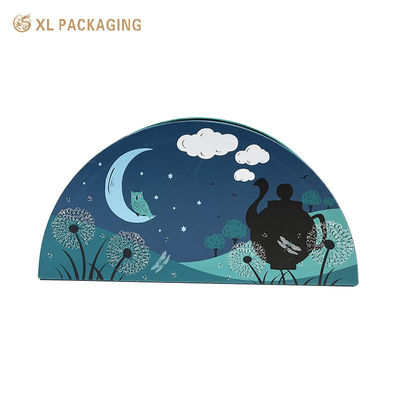Custom Semicircle 2mm Rigid Grey Board Gift Box with Matte Lamination and Pantone CMYK Printing