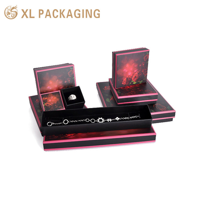 Customized Shape Paper Lid And Base Box Necklace Bracelet Jewelry Packaging Box With Logo