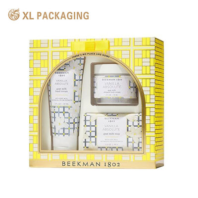 Luxury Soap Gift Box Set with Rigid Gift Box and Individual Soap Cartons featuring Matte Lamination