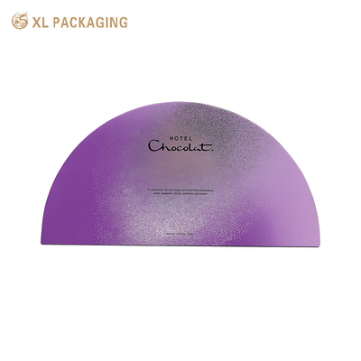 Customized Half Round Paper Gift Box With Insert Recyclable Rigid Boxes With Gold Foil Embossing Matt Lamination Glossy