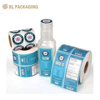 Custom Printed BOPP Roll Self Adhesive Labels, Waterproof Matte Sticker for Cosmetic Plastic Bottle