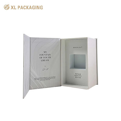 Custom Luxury Magnetic Face Cream Gift Box Recyclable 2mm Rigid Board Skincare Packaging Box With EVA Insert Embossed Gold Foil Logo