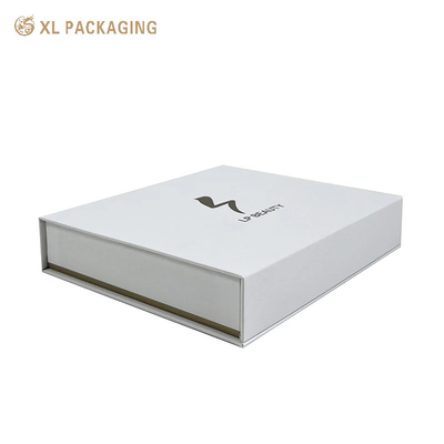 White Magnet Paper Box Gold Foil Logo Magnetic Closure Gift Box Packaging Skin Care Box With EVA Insert