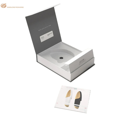 Facial Cleanser Flap Lid Packaging Box , Gray Magnetic Cosmetics Paper Box With Flocking Tray