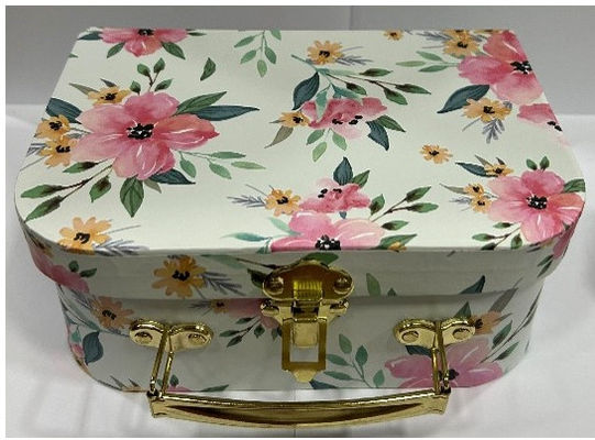 Custom Full Color Cardboard Suitcase Gift Box with Handle – Holiday Gift Packaging Box