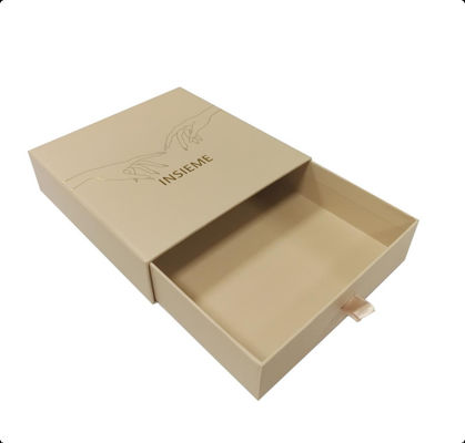 Custom Rigid Drawer Boxes WIth Ribbon Tag for Skincare & Gift Packaging