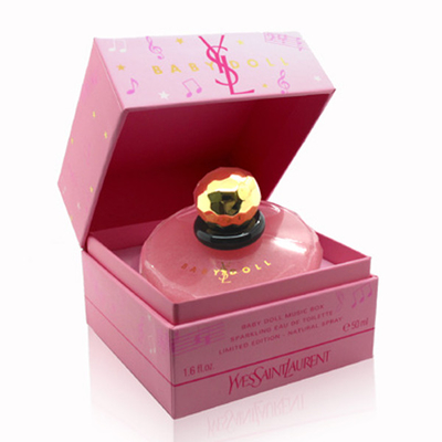 Custom Logo Stamping Foil Logo Hinged Link Clamshell Shape Paper Candle Perfume Packaging Gift Box For 100ml 50ml 30ml 