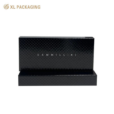 Embossed Golf Dot Two Piece Lid Base Rigid Gift Box Gloss Lamination Custom White Logo Black Golf Ball Packaging Box