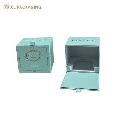 Luxury Gold Foil Debossed Candle Gift Box with Front-Open Design and Protective EVA Insert
