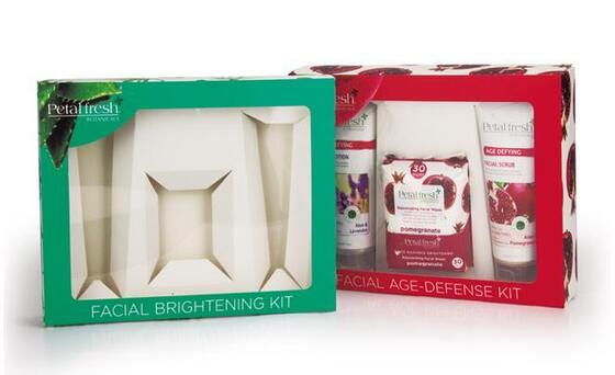 Foldable Card Paper Collection Box Clear Window Space Saving Flat Packed for Skincare Perfume Soap Gift Set