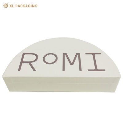 Custom Rigid Semi Circle Lid Base Linked Paper Packaging Box Chocolate Biscuit Cosmetic Collection Set