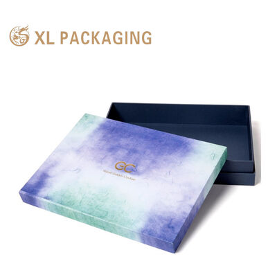 Gradient Colored Holiday Gift Set Rigid Box Gold Foil Logo Custom Tea Packaging