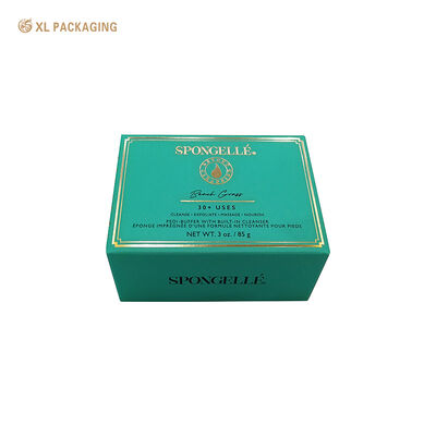 Custom One-Piece Folding Skincare Carton Box , Flat Pack Easy Assembly , Hot Stamping + Embossed Logo